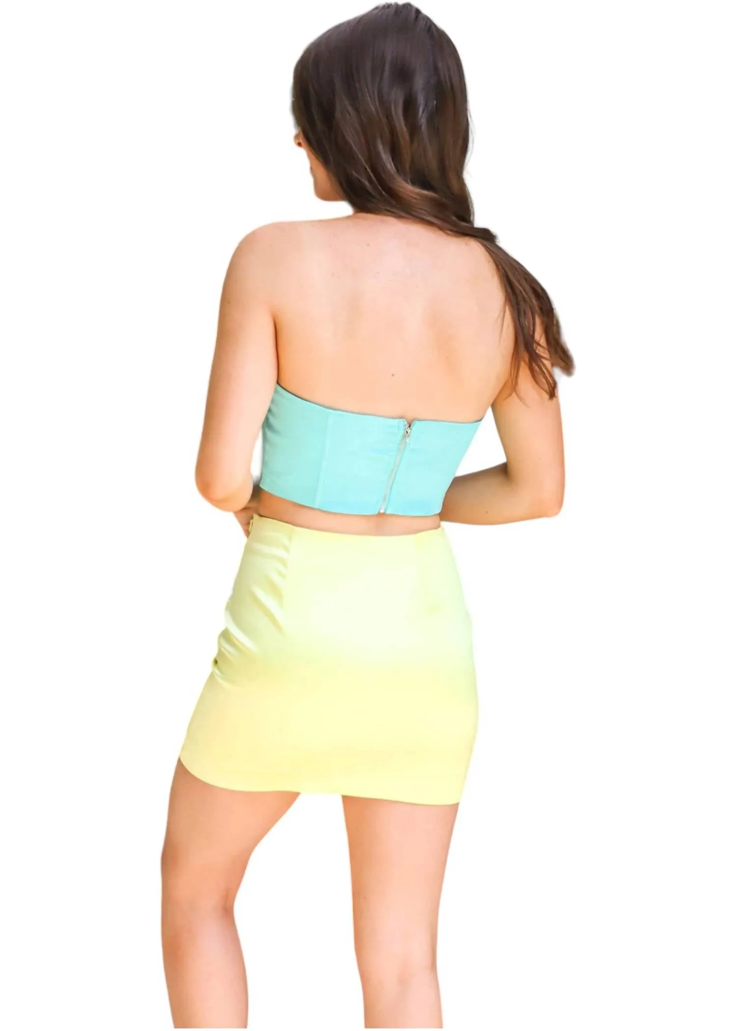 2.7 August Apparel - Solid Satin Fit Mini Skirt