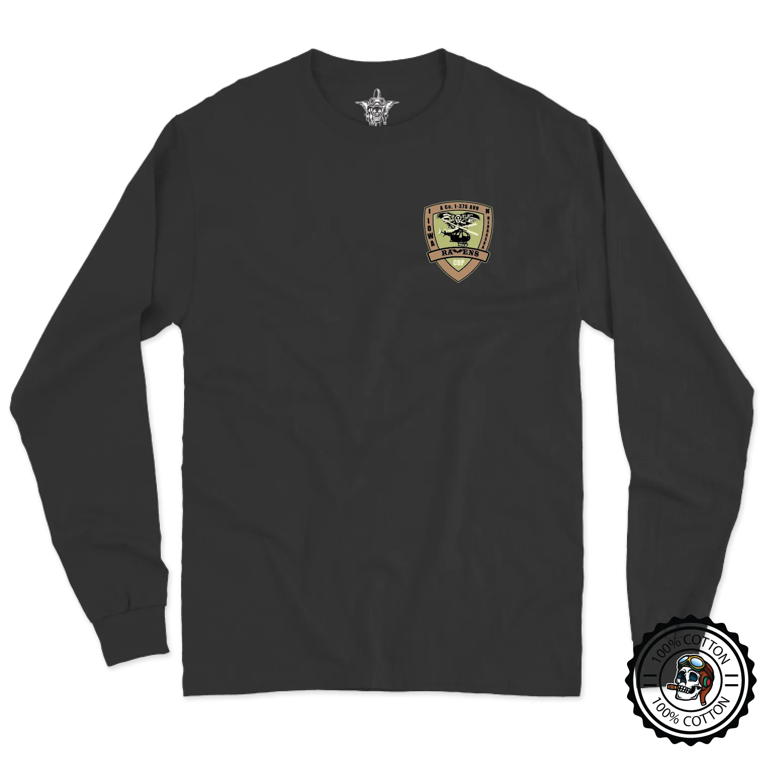 A Co 1/376th AVN BN "Ravens" Long Sleeve T-Shirt