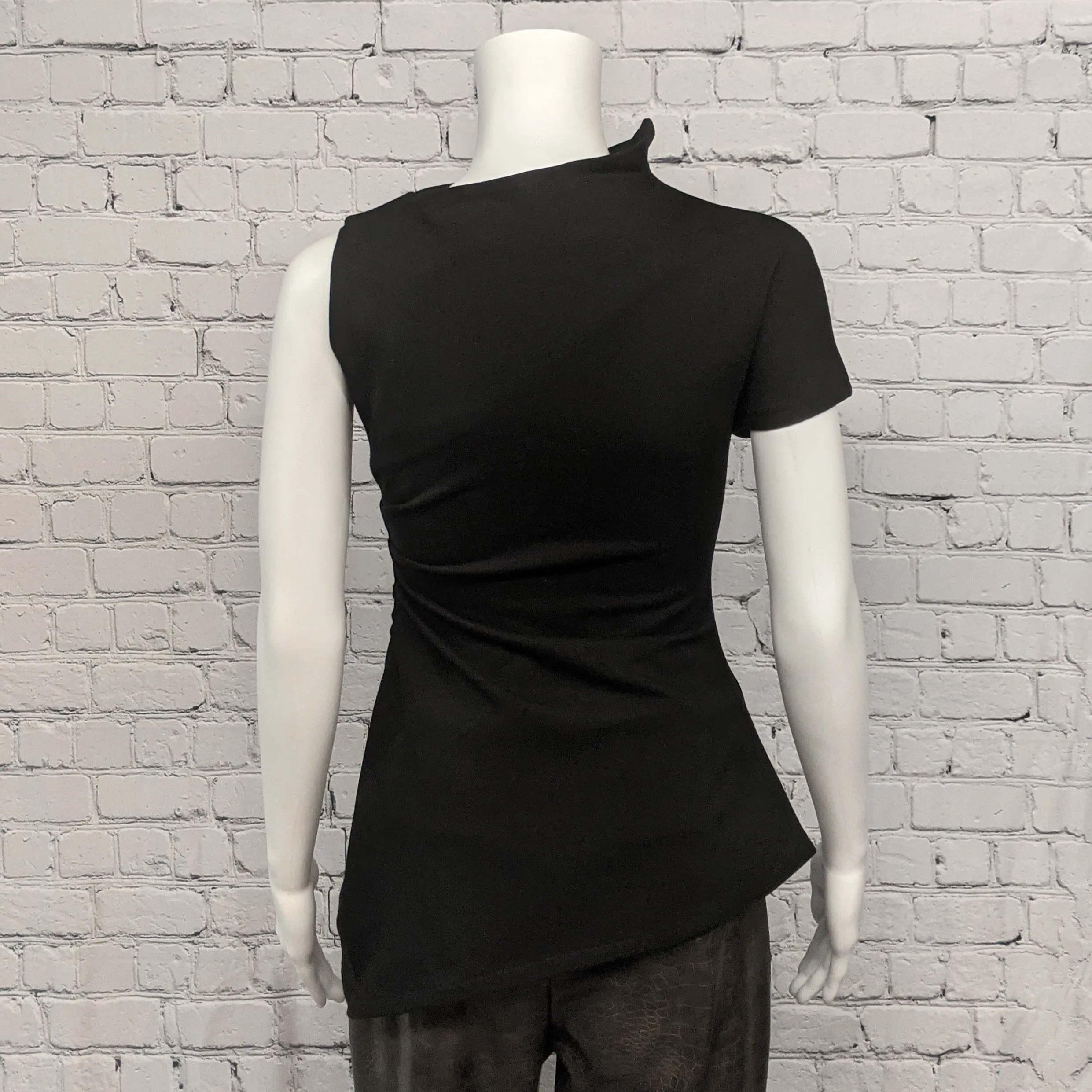 Abscission Top in Black by Kim Schalk