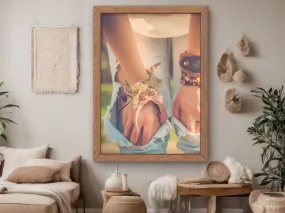 Boho Style Kneeling Hands Photography Wall Art