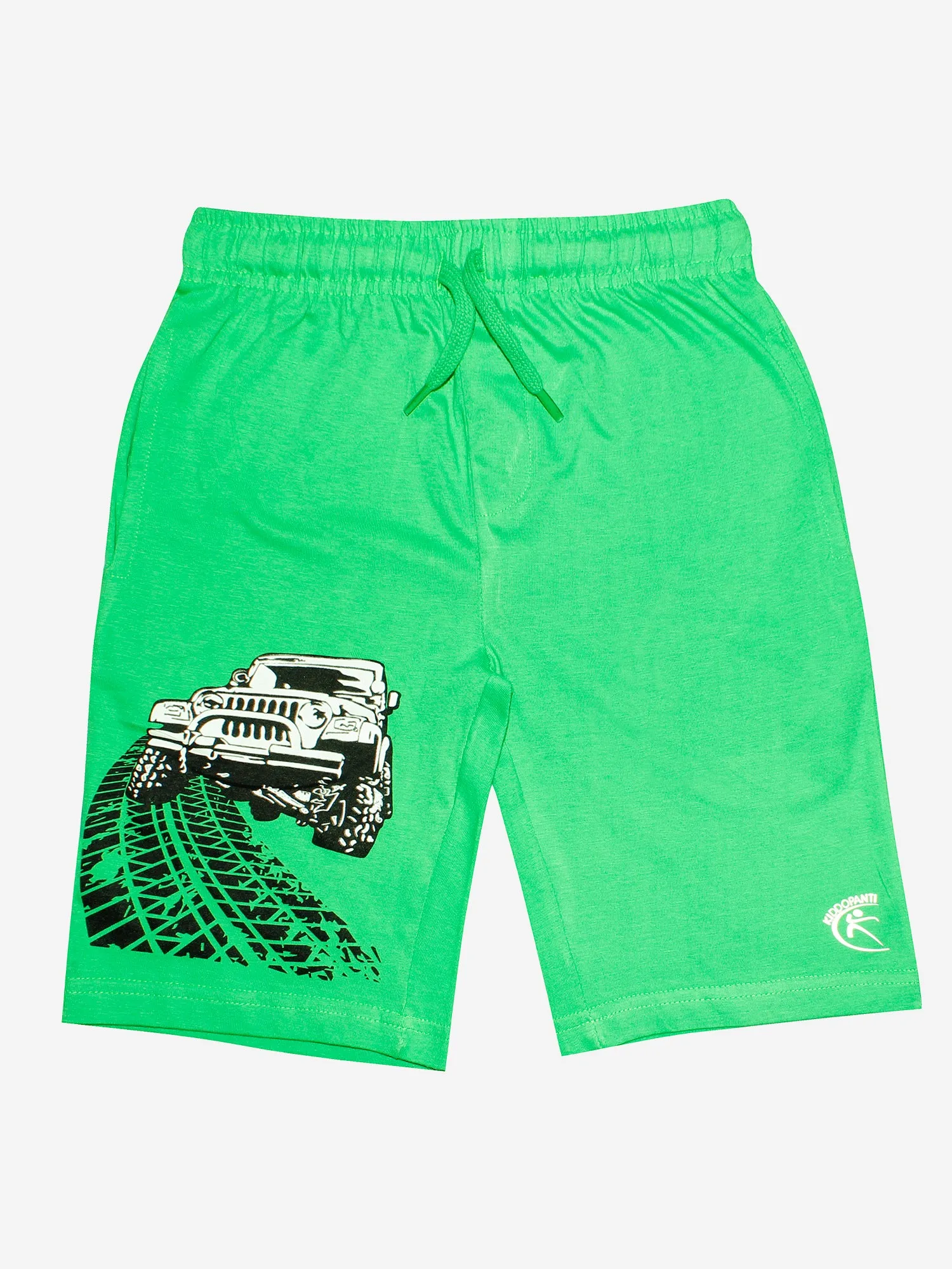 Boys Cotton Jersey Shorts with Print-Pack of 2