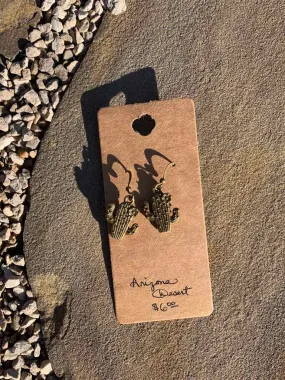 Bronze Cactus Earrings