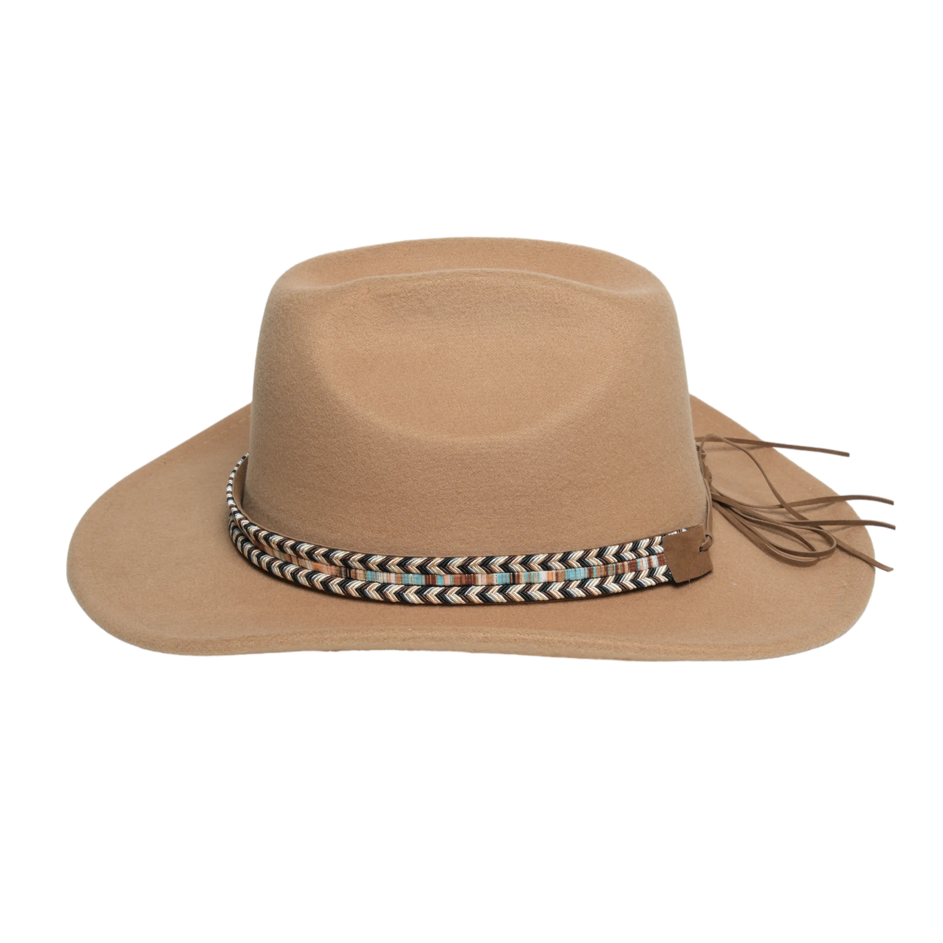 Chokore Cowboy Hat with Multicolor Belt (Camel)