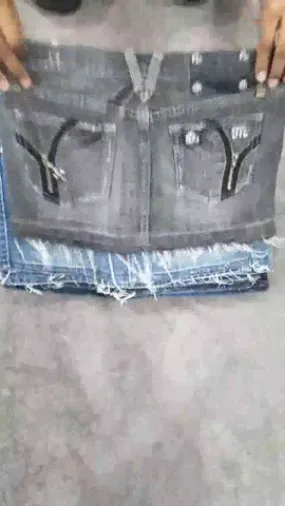 CR1551 Aesthetic Mini Denim Skirt - 25 Pcs