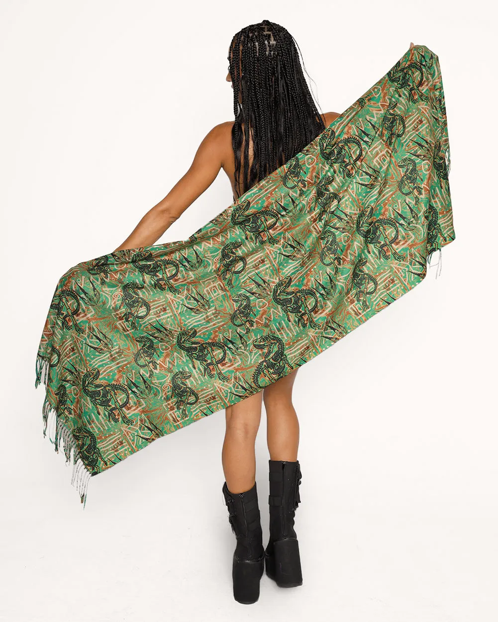 Premium Pashmina Shawl for Dino Enthusiasts