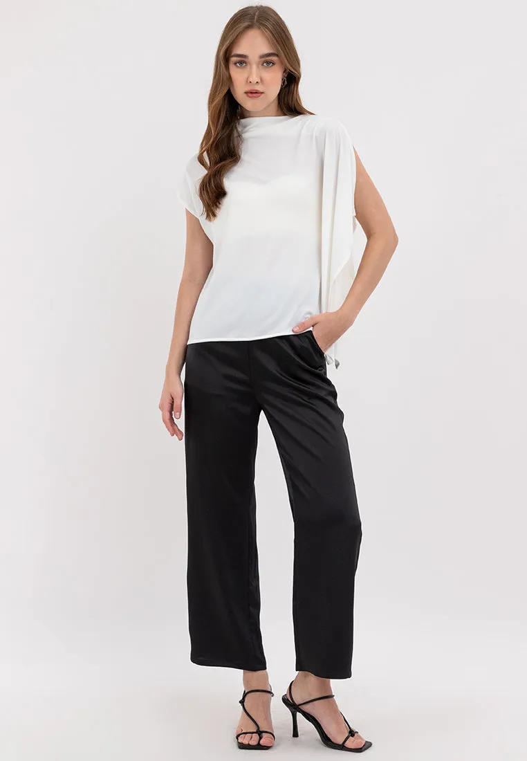 Emi Asymmetric Drape Sleeves Top