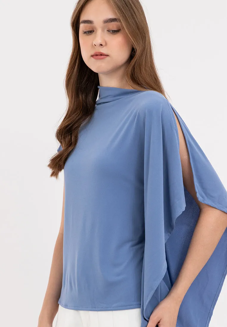 Emi Asymmetric Drape Sleeves Top
