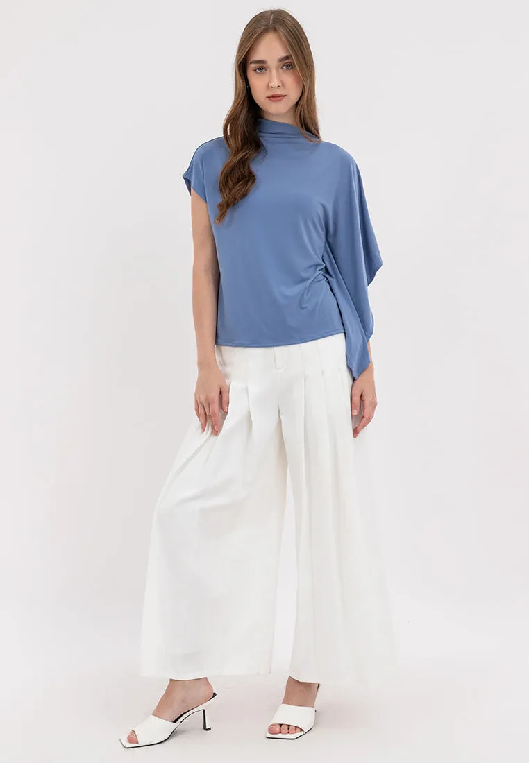 Emi Asymmetric Drape Sleeves Top