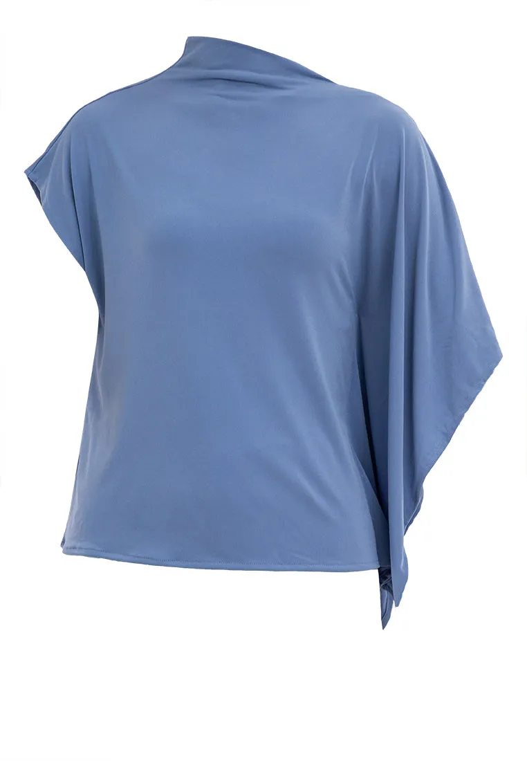 Emi Asymmetric Drape Sleeves Top