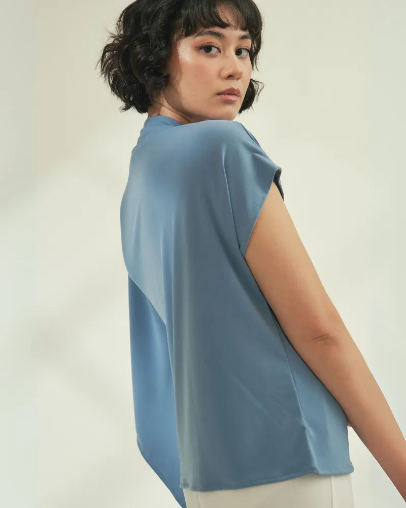 Emi Asymmetric Drape Sleeves Top