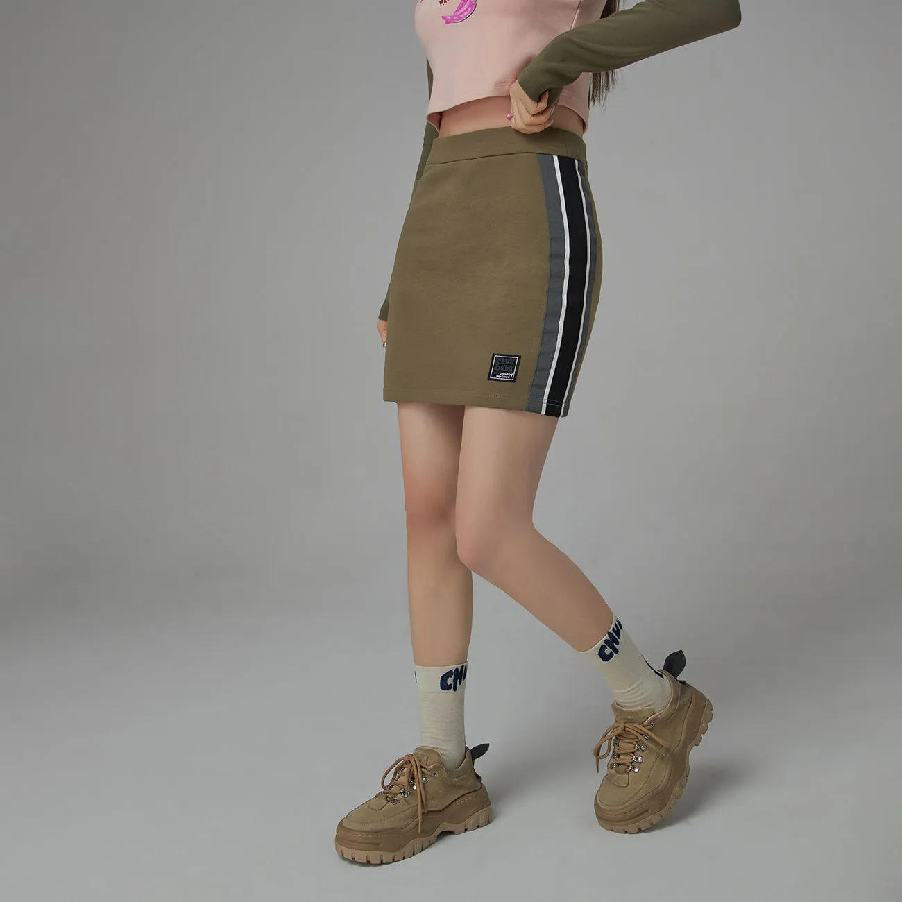 In Pursuit Ribbed Mini Skirt
