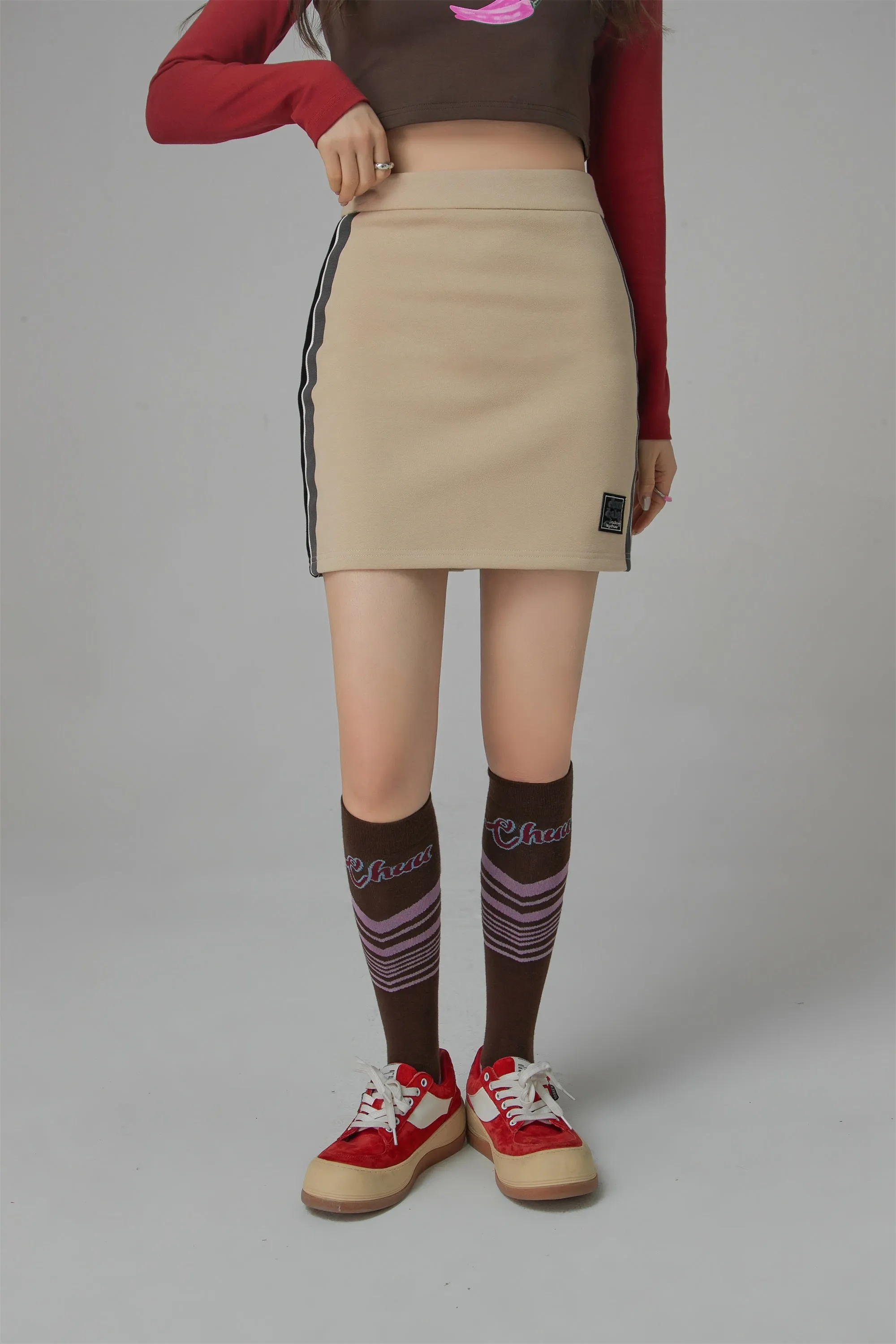 In Pursuit Ribbed Mini Skirt
