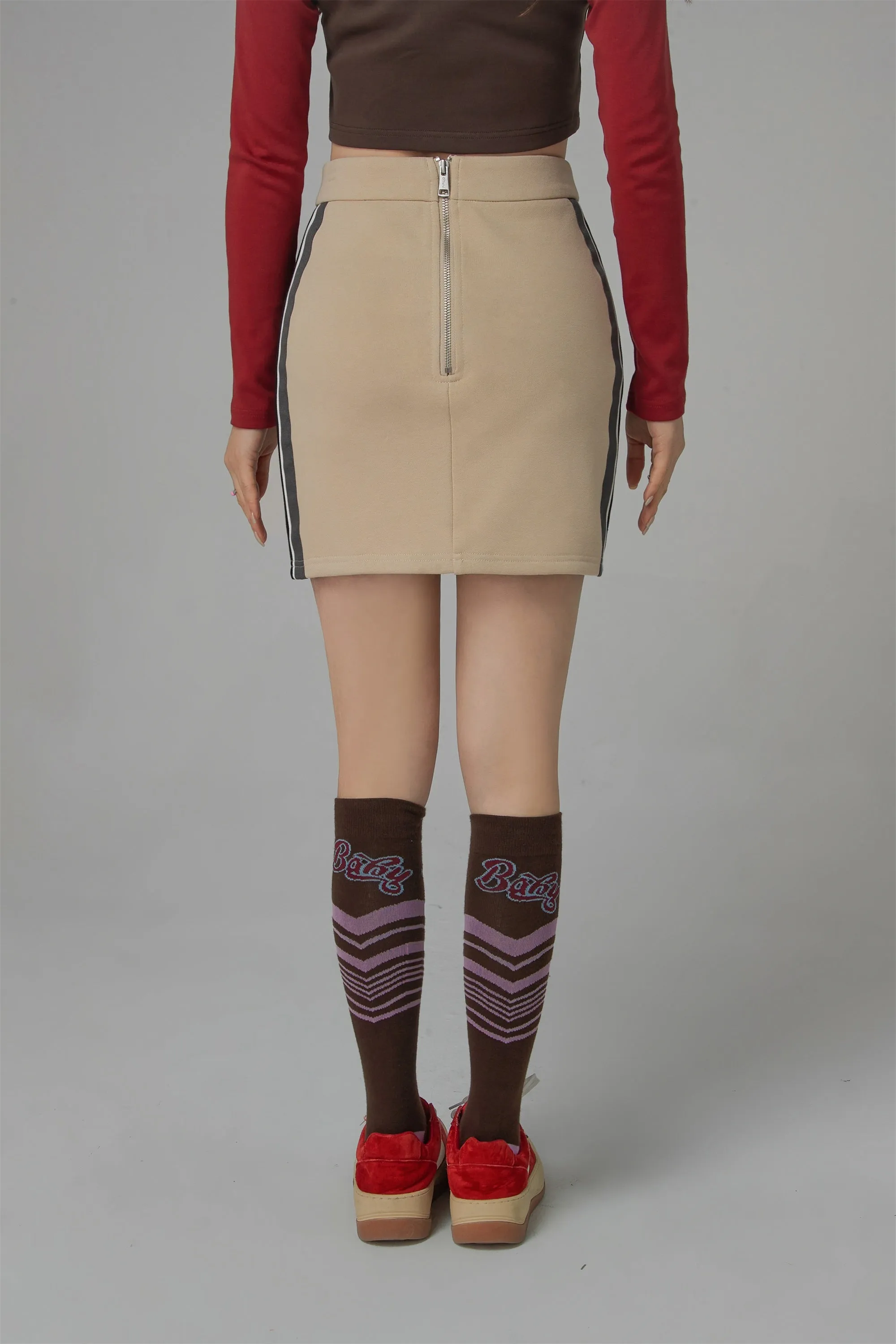 In Pursuit Ribbed Mini Skirt
