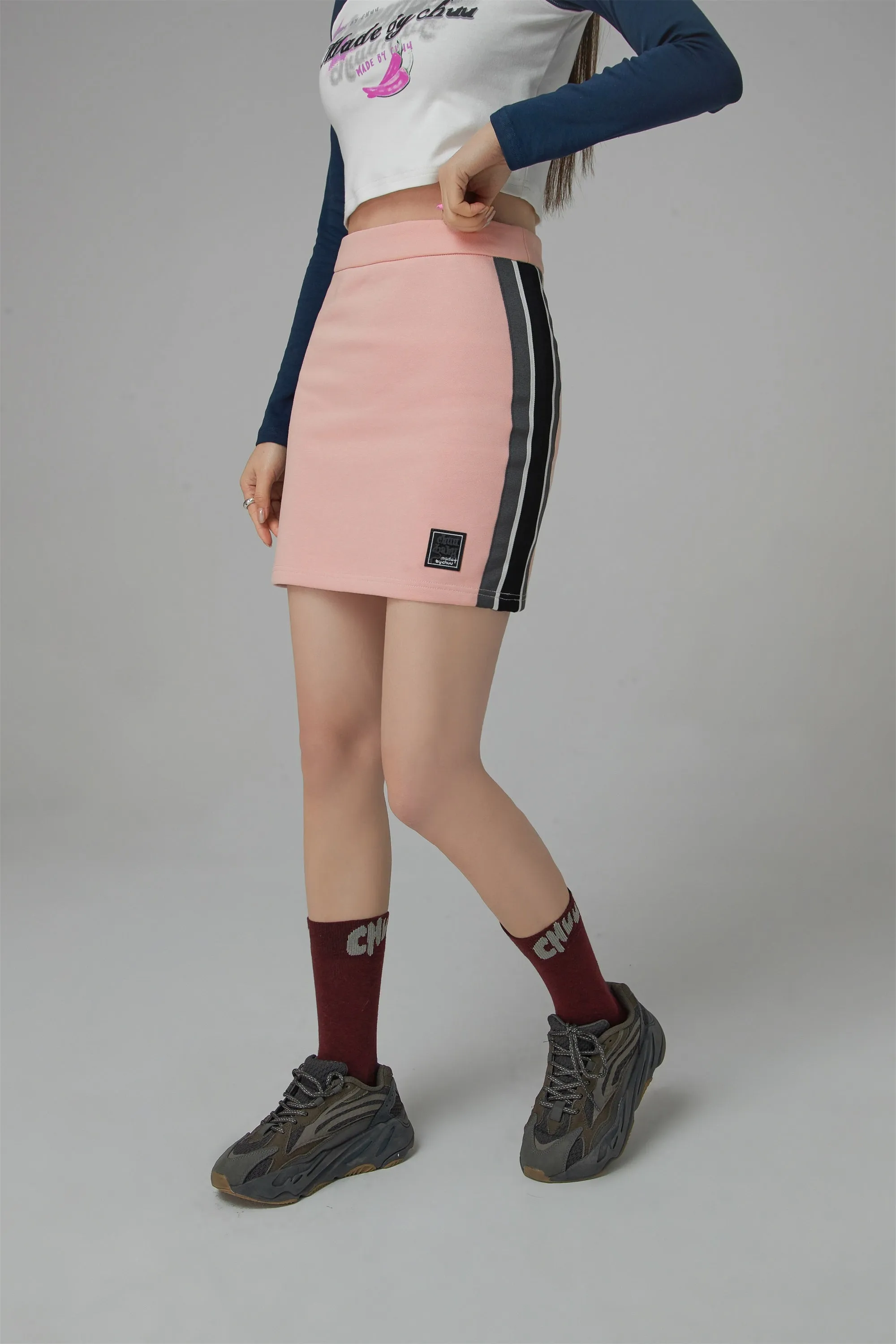 In Pursuit Ribbed Mini Skirt