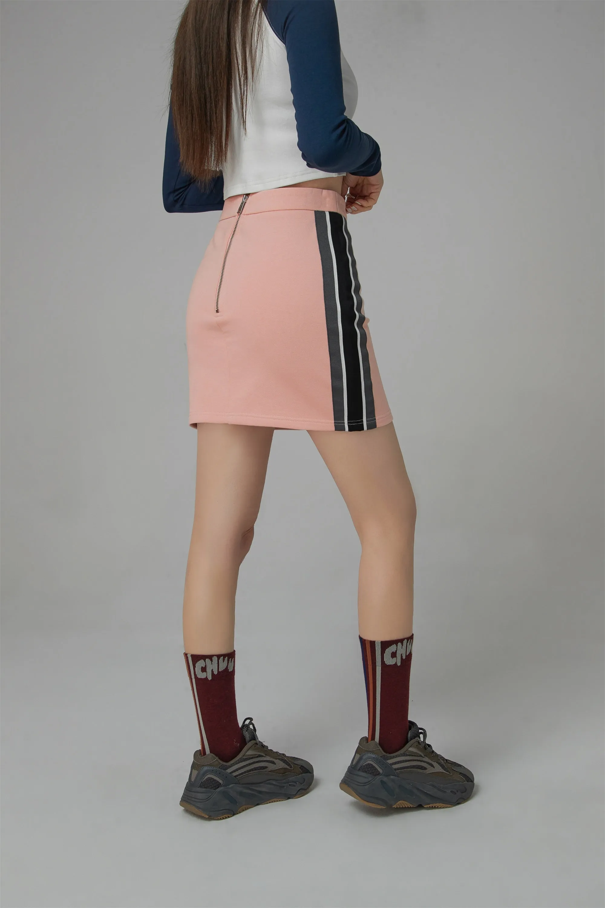 In Pursuit Ribbed Mini Skirt