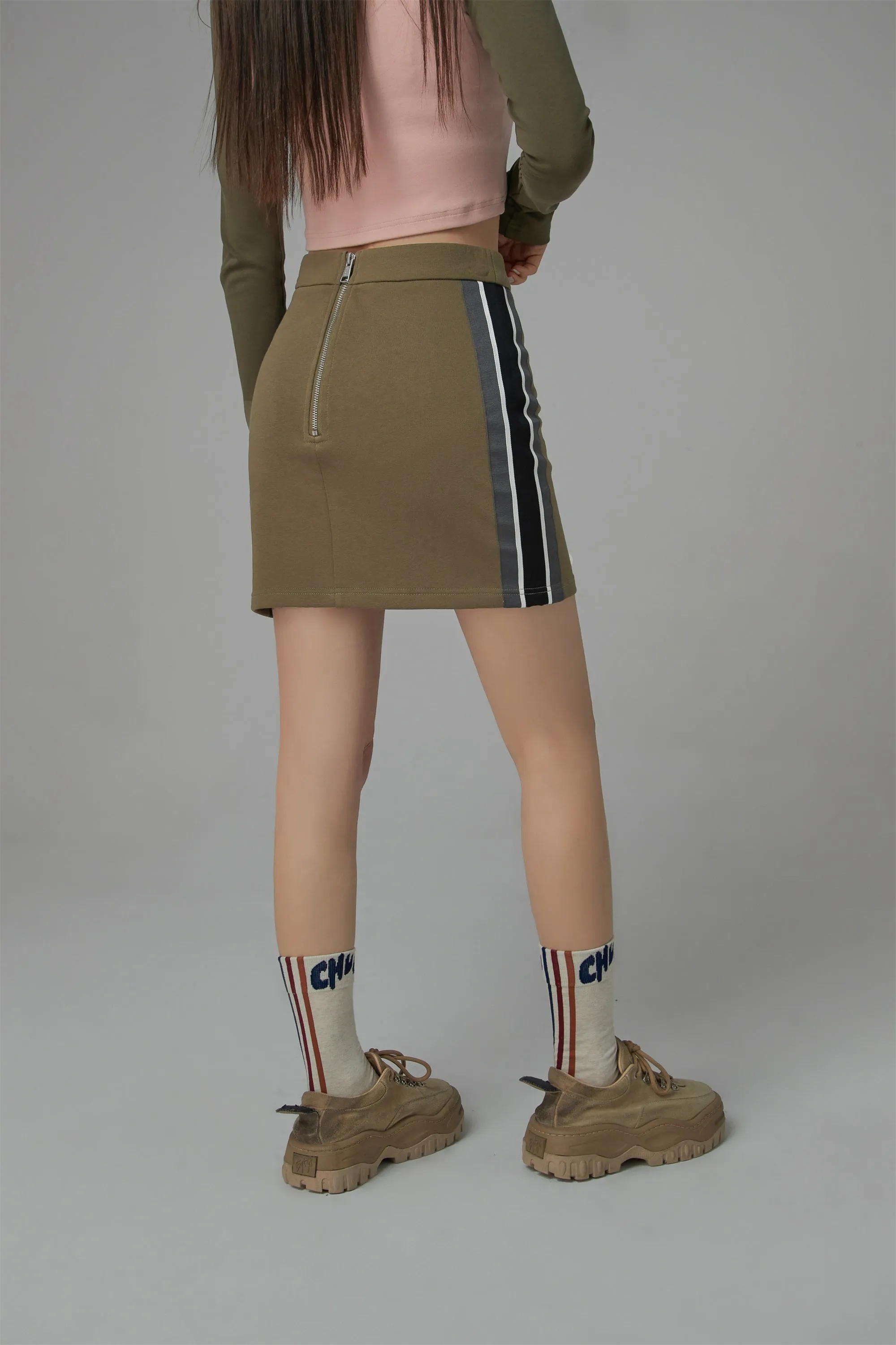 In Pursuit Ribbed Mini Skirt