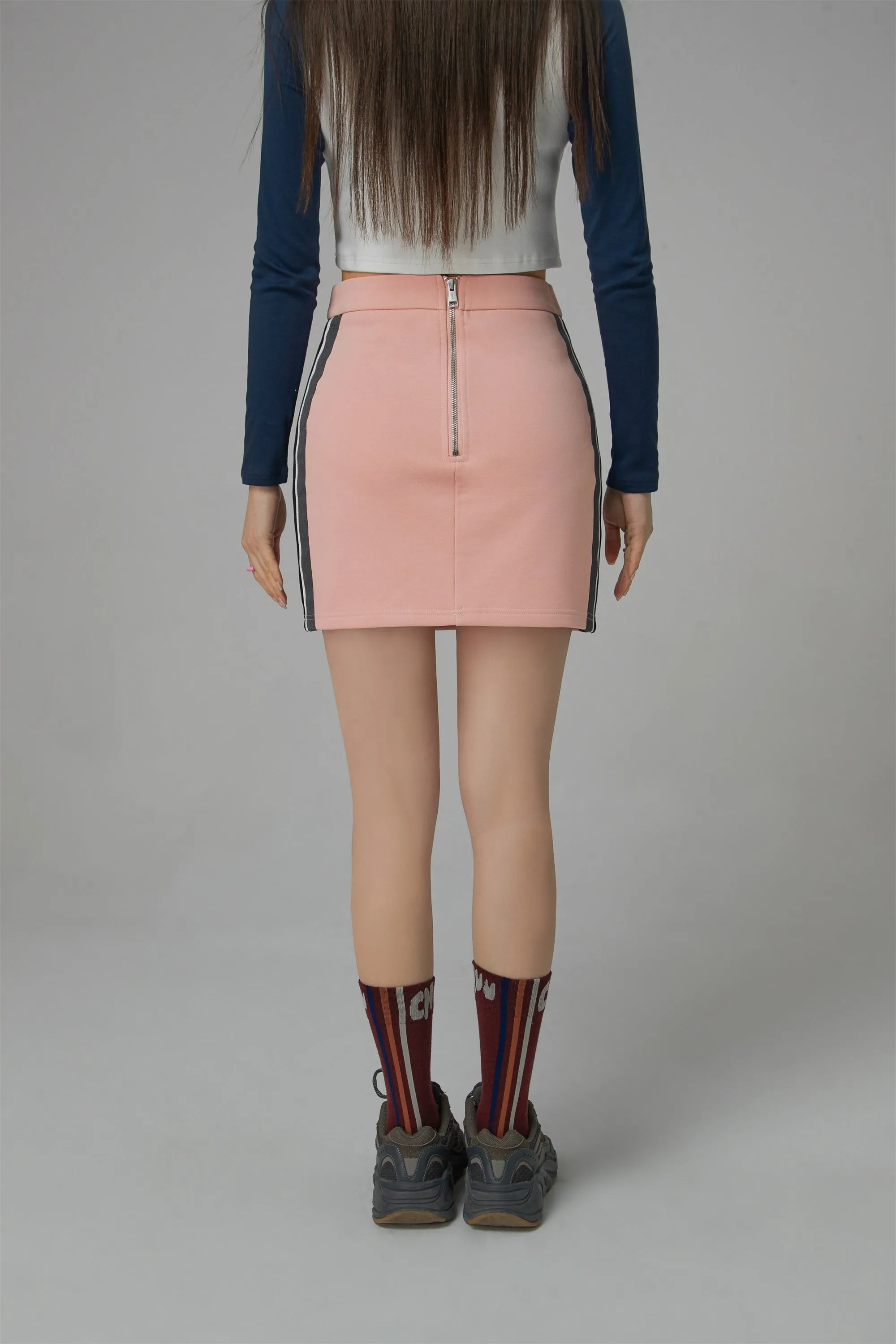 In Pursuit Ribbed Mini Skirt