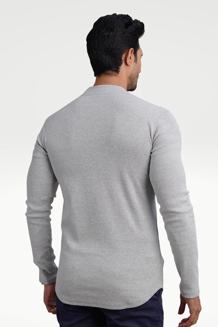 Misty Silver, High-Quality Mock Neck Sweatshirt for All Occasions