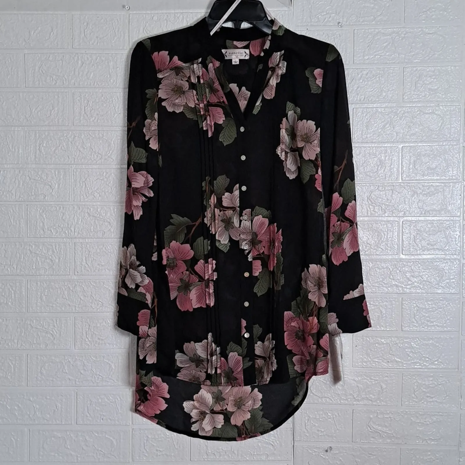 NANETTE NANETTE LEPORE Floral-Print Long-Sleeve Shirt