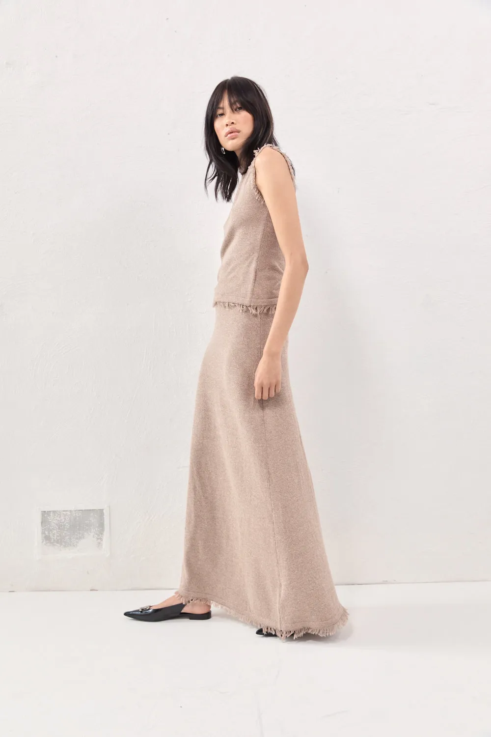 Rowe Knit Maxi Skirt Mocha