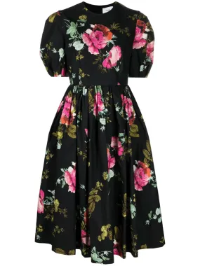 Short Sleeve A Line Midi Dress