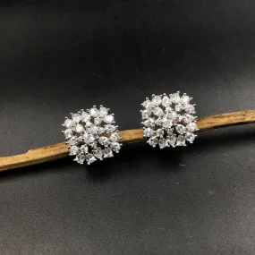 Silver Polish Zircon/AD Earring 2373-6438