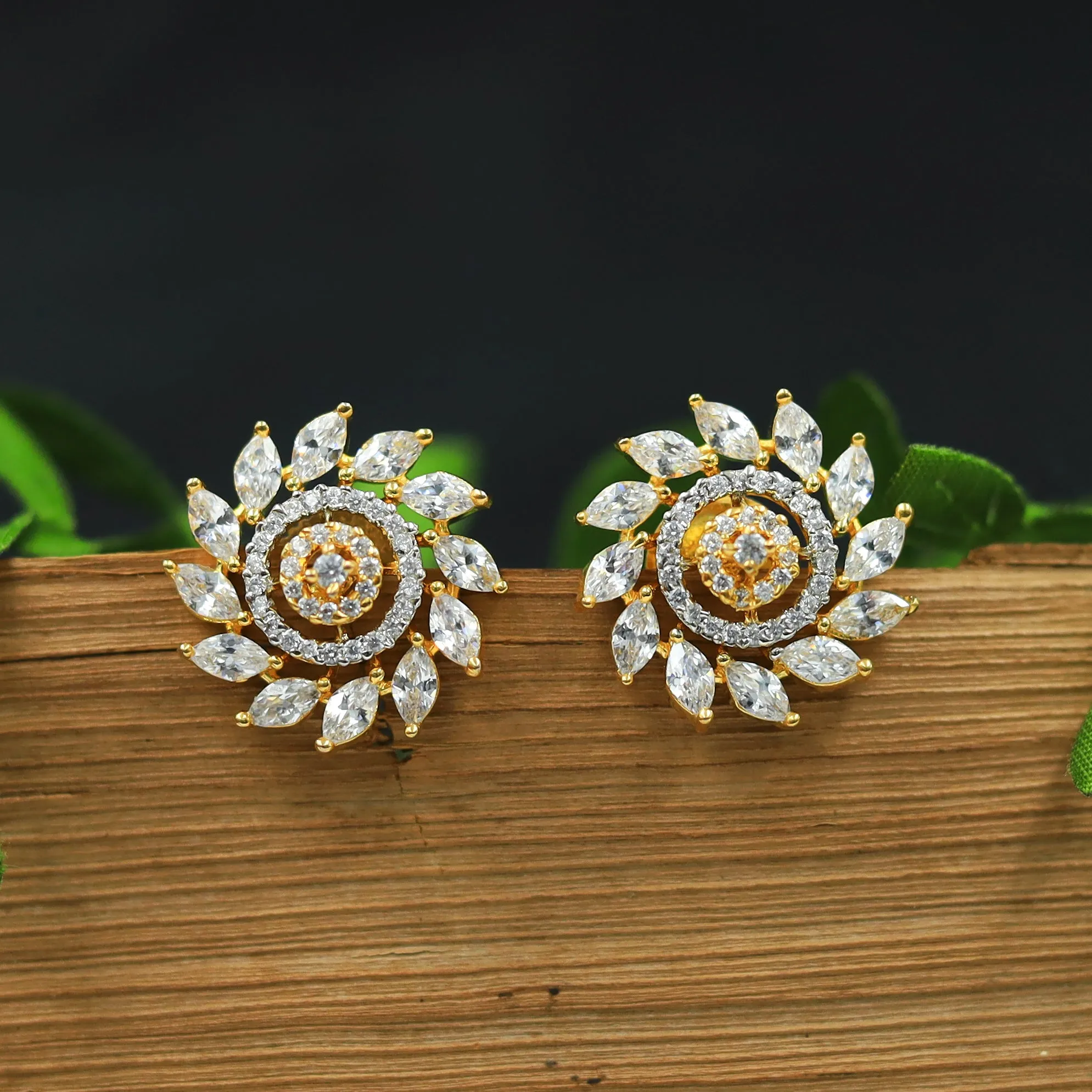 Tops/Studs Zircon/AD Earring 6160-08