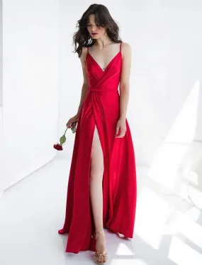 White Cell Red Evening Dress
